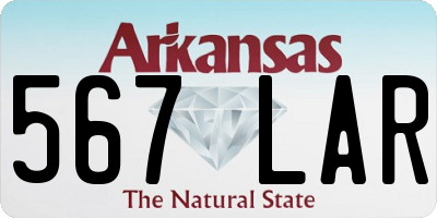 AR license plate 567LAR