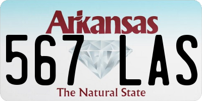 AR license plate 567LAS