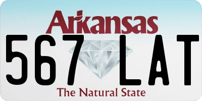 AR license plate 567LAT