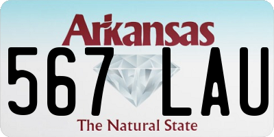 AR license plate 567LAU