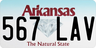 AR license plate 567LAV
