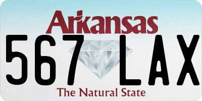 AR license plate 567LAX