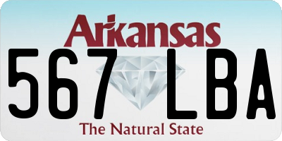 AR license plate 567LBA