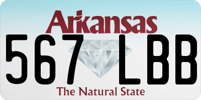 AR license plate 567LBB