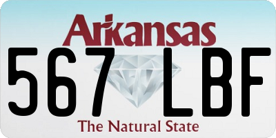 AR license plate 567LBF