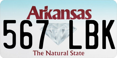 AR license plate 567LBK