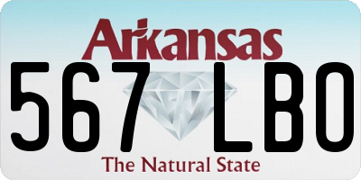 AR license plate 567LBO