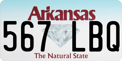 AR license plate 567LBQ