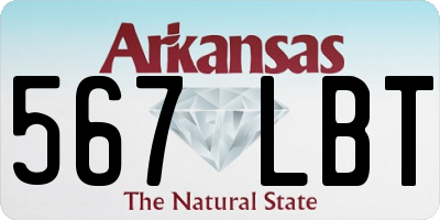 AR license plate 567LBT