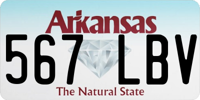 AR license plate 567LBV