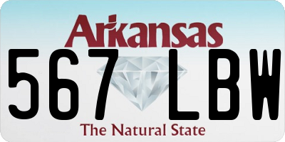 AR license plate 567LBW