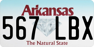 AR license plate 567LBX