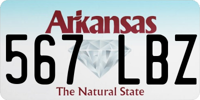 AR license plate 567LBZ