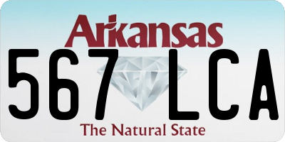 AR license plate 567LCA