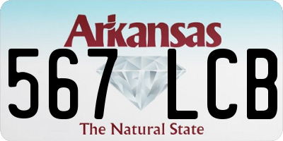 AR license plate 567LCB
