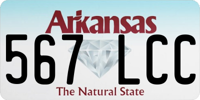 AR license plate 567LCC