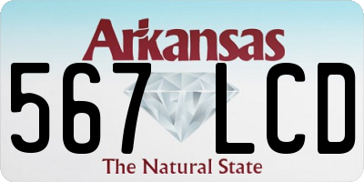 AR license plate 567LCD