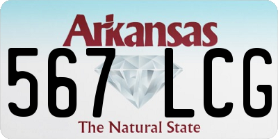 AR license plate 567LCG