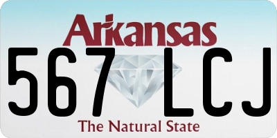 AR license plate 567LCJ