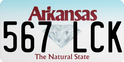 AR license plate 567LCK