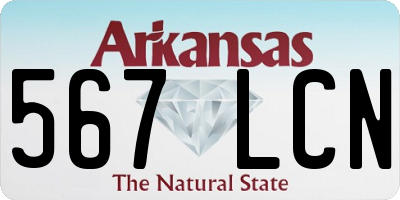 AR license plate 567LCN