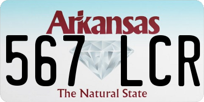 AR license plate 567LCR