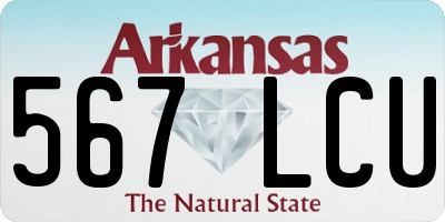 AR license plate 567LCU