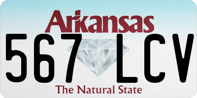 AR license plate 567LCV