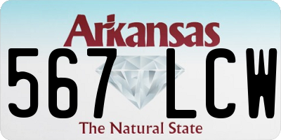 AR license plate 567LCW