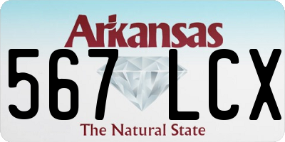 AR license plate 567LCX