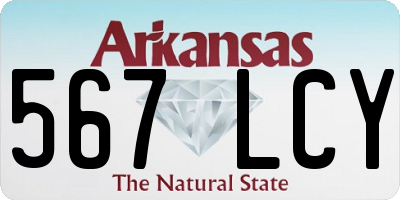 AR license plate 567LCY