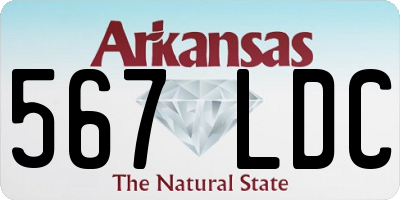 AR license plate 567LDC