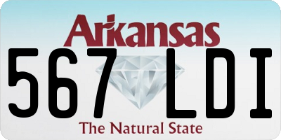 AR license plate 567LDI