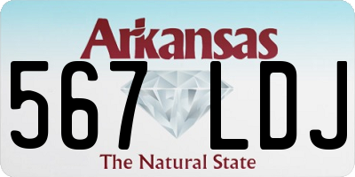 AR license plate 567LDJ