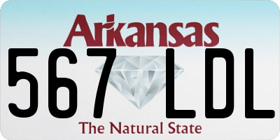 AR license plate 567LDL