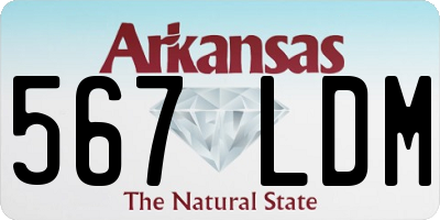 AR license plate 567LDM