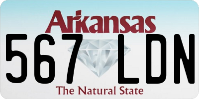 AR license plate 567LDN