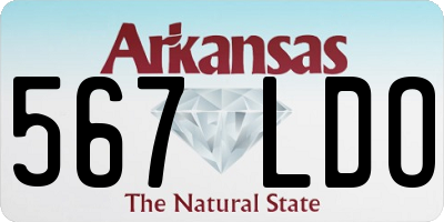 AR license plate 567LDO