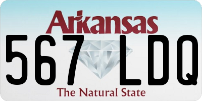 AR license plate 567LDQ