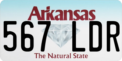 AR license plate 567LDR
