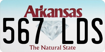 AR license plate 567LDS