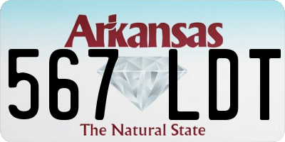 AR license plate 567LDT