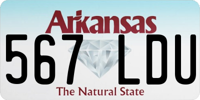 AR license plate 567LDU