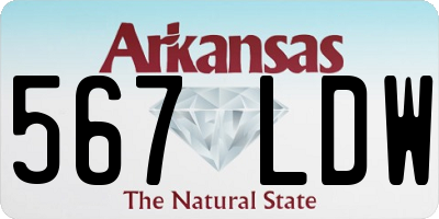 AR license plate 567LDW