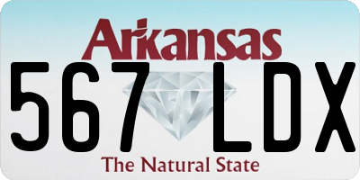 AR license plate 567LDX