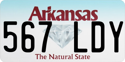AR license plate 567LDY