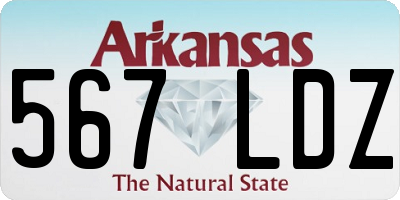 AR license plate 567LDZ