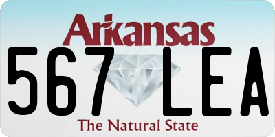 AR license plate 567LEA