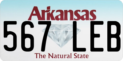 AR license plate 567LEB
