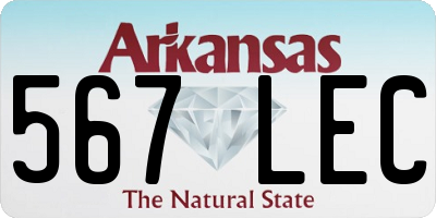 AR license plate 567LEC